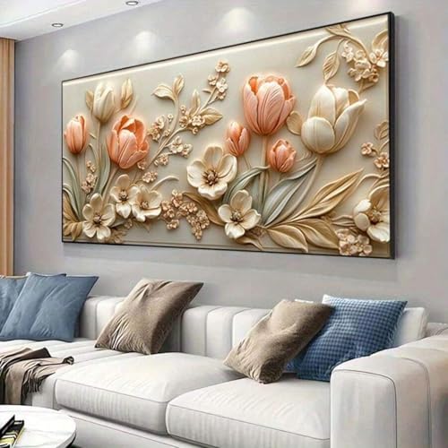 Peinture florale blanche et rose pour illuminer votre chambre à coucher