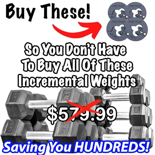 Image of 1.25 Pound Weight Clips - Adds 2.5 Total Pounds - For Dumbbells, Kettlebells, and Barbells - 1.25 Weight - Dumbbell Add Weight - Dumbbell Weight Clips - Weight Clip - Fractional Weight Plates (4 Clip Pack)