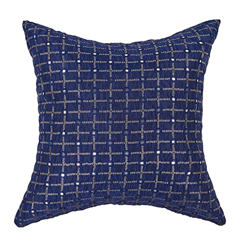 Image of Decorative 20x20 Cushion Covers Set of 2, Embroidered Pillow Covers, Designer Cushion for Sofa, Festive Throw Pillow Cover