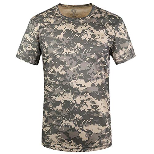 T-shirt à séchage rapide respirant O-Cou anti-transpiration pour homme ACU M
