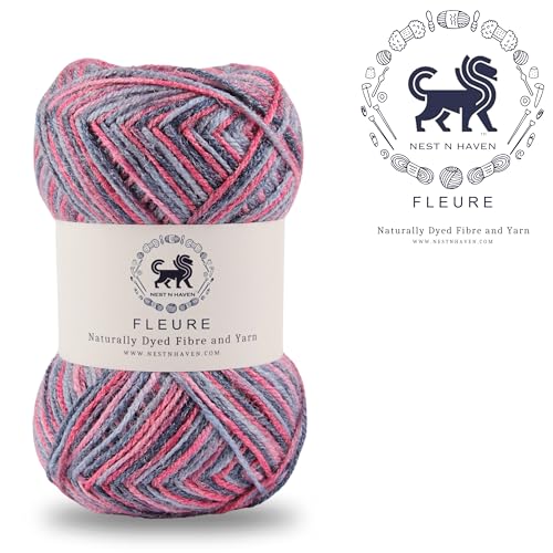 Image of Nestnhaven Acrowools Fleure Hand Knitting and Crochet Yarn. Pack of 1 Ball - 100gms. Shade no - NNHF (Multicolor15) | (900 Gm)