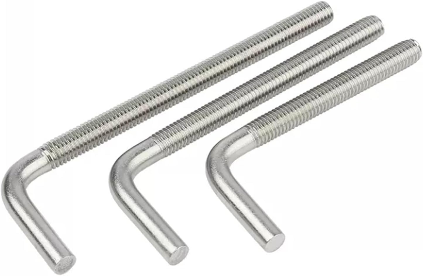 L-förmiger Rechtwinkliger Ankerbolzen, 10 Stück 1/2/5/s 304 Edelstahl 7 / L-förmiger Rechtwinkliger Ankerbolzen M4 M5 M6 M8 M10 M12, One Color, M4X100