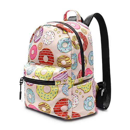 Backpack for Kids Cut Mini Backpack Lightweight Kids Bookbag Waterproof for Beach Travel Small Backpack(Doughnut)