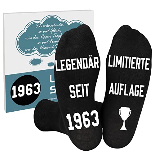 Belloxis 60 Geburtstag Mann Socken Herren 43-46 Stoppersocken Herren 60. Geburtstag Mann Geschenke 60 Geburtstag Mann Geburtstagsgeschenk für Manner Geschenke für Papa Opa Geschenk Geschenk für Freund