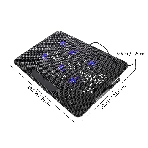 Base con ventilador ajustable para laptop negra miniatura 2