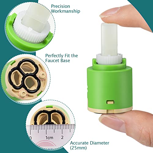Enhon 25Mm Diameter Faucet Cartridge Replacement Compatible With Pfister 9740740 Avalon/Treviso 26/529 Series/Kohler Genunie Gp1093674 Sink Faucet Cartridge Parts For Kitchen, Shower Tub Handle #TOP4