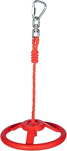 Miniatura 1 de Hohopeti Rueda giratoria para niños, rueda ninja, equipo de gimnasio, anillo de fitness para exteriores, para columpio, obstáculo, rueda colgante