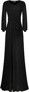 Women's 3/4 Sleeve Deep V-Neck Maxi Faux Wrap Solid Plus Size Dress