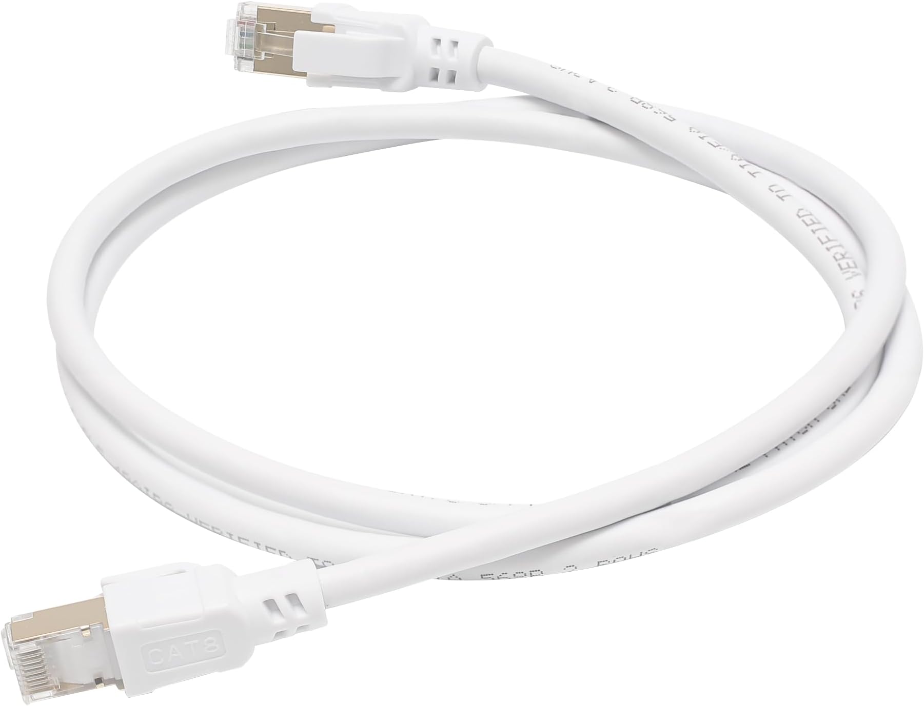 – Cat 8 Ethernet Cable 1M White, High Speed Up To 40Gbps Bandwidth Up To 2000Mhz, Cat 8 LAN Network Cord Compatible for Gaming PC PS5 PS4 PS6 Xbox Modem Router (1M)