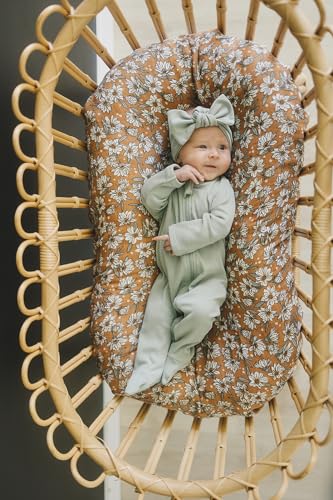 Image of Mebie Baby Muslin Quilt, Magnolia, 100% Cotton Baby Blanket for Girls & Boys, Newborns to Toddler, Soft Swaddle Blanket, 47 inchx47 inch