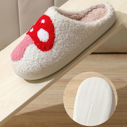 Halloween Slippers For Women 2025 Women Men Retro Memory Foam Plush Fluffy Warm Ghost Fuzzy Slipper Holiday Slip-on Indoor Outdoor House Shoes3