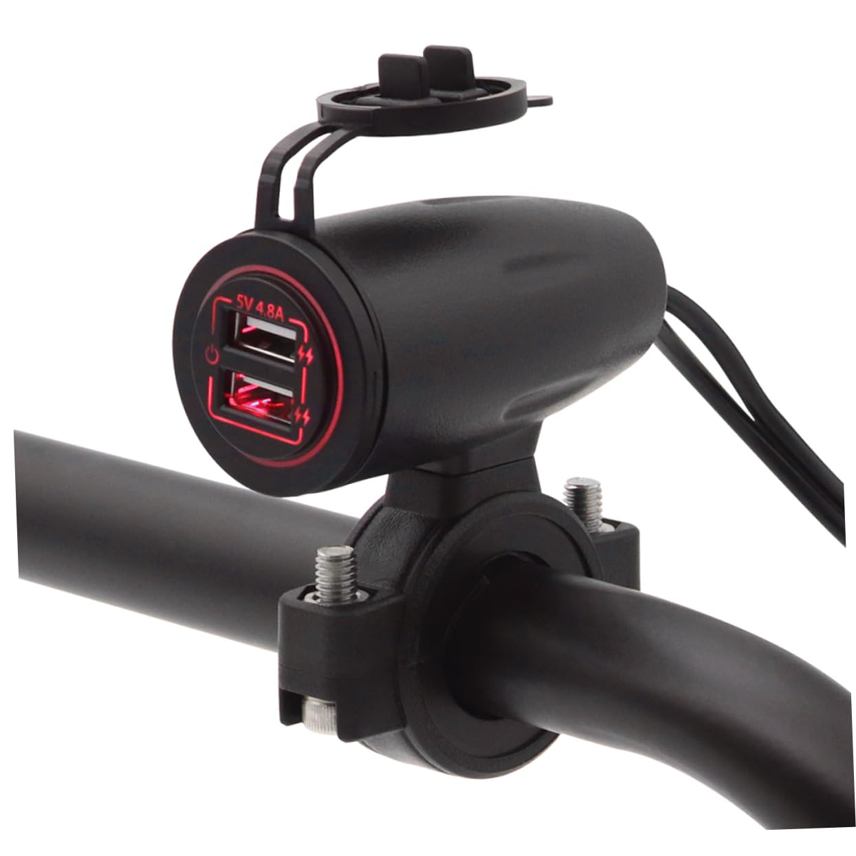 Gatuida 4.8a Cargador USB para Moto Doble Puerto USB Cargador Rápido para Teléfonos Inteligentes Compatible Motocicletas y Vehículos de Recreo Incluye Tapa de Protección