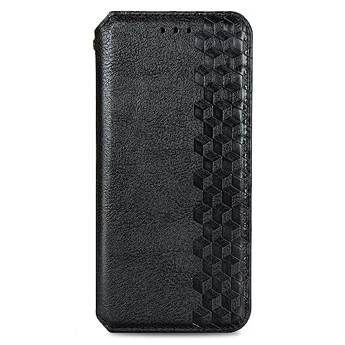 ESTIKI万屋-JP(工場直販品質保証) 適用Redmi Note 10 JE兼用ケース 手帳型 革製 Redmi Note 10 JE 薄い軽いデザイン カバー カード収納型レザーケース 適用機種:Redmi Note 10 JE 黒色