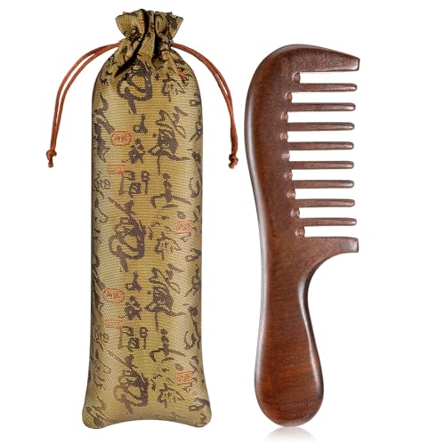 Sandalwood Wide Tooth Comb for Curly Hair