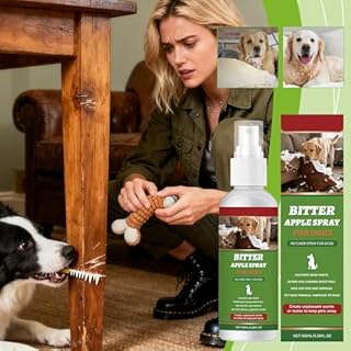 Generico Spray Anti-Morso per Cani - Repellente alla Mela Amara Contro Masticazione & Leccamento | Protegge Mobili, Scarpe, Tappeti, Piante | 100ml Senza Alcol, Sicuro, Uso Interno & Esterno