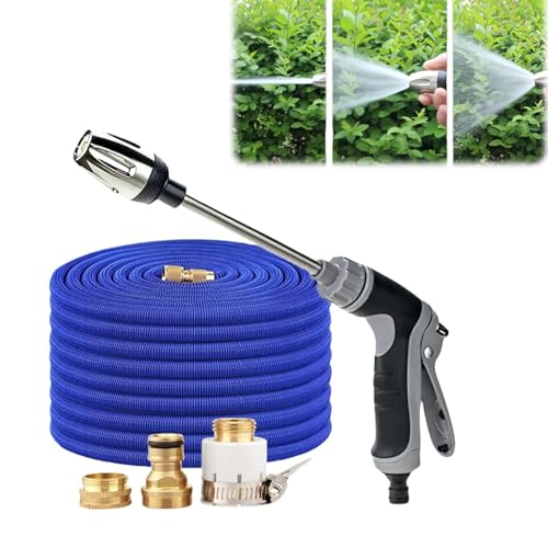 Growalleter WaterBlitz - Pistola de agua de alta presión, boquilla de alimentación para chorro de 9 m, 2 modos de pulverización, no necesita electricidad, ideal para coches, patios y limpieza de
