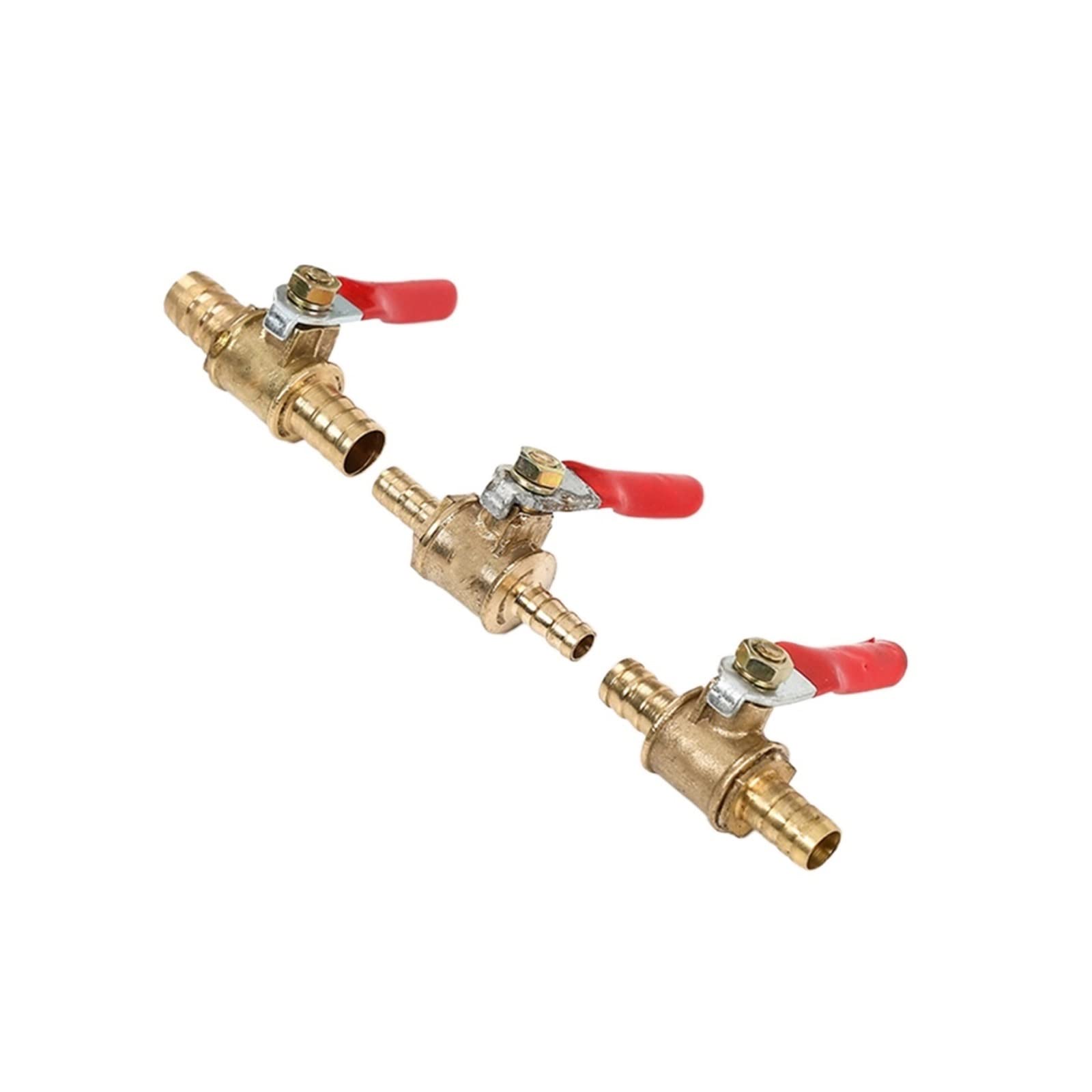 WUUKEPSG 4-19Mm Hose Barb Two Way Brass Pneumatic Shut Off Ball Valve/6Mm