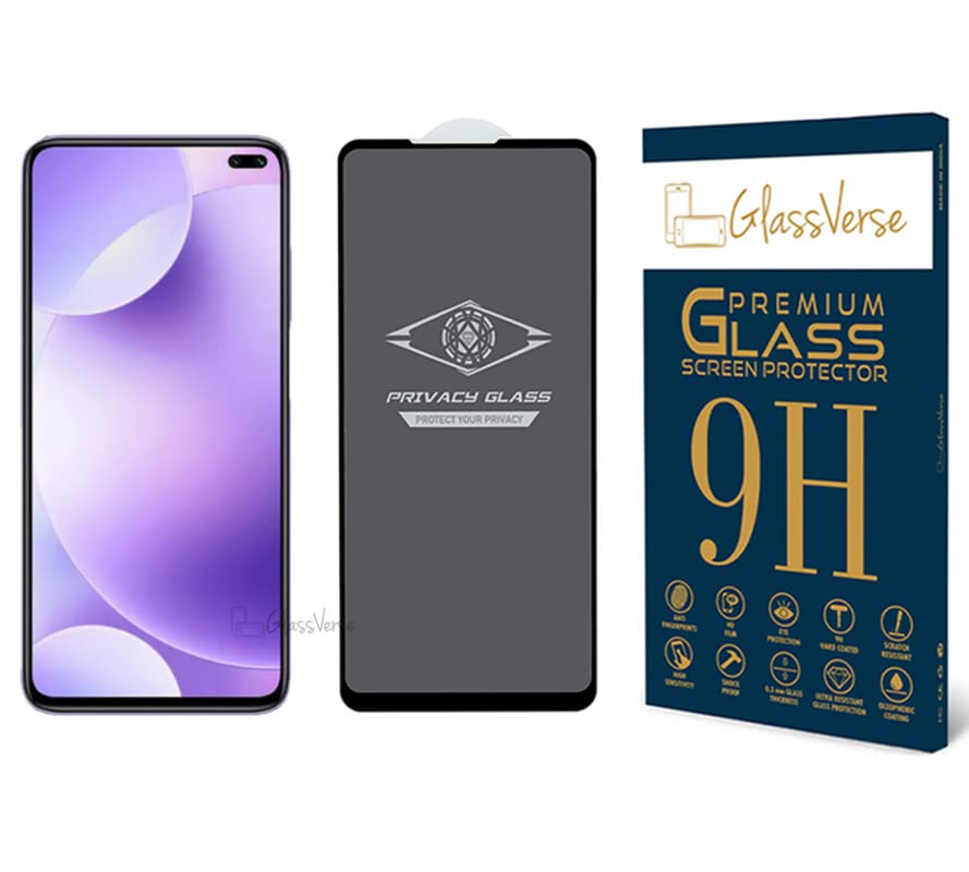Image of GlassVerse Privacy Tempered Glass for Redmi K30 | Anti Spy Screen Protector, 9H Hardness, Edge to Edge, Case Friendly, Hassle-less Installation Kit Included. (Pack of 1)