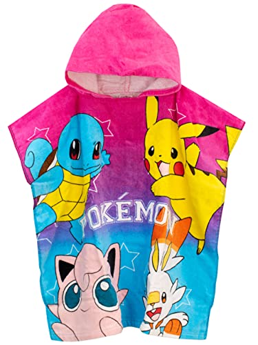 Pokemon Serviette Poncho Enfants Bleu Taille Unique