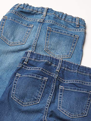 The Children's Place Jeans skinny básico para meninas, Azul lavado/True Indigo, pacote com 2, 12-18