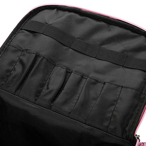 Ruiqas Salon Hairdressing Case Bag with Shoulder Strap Professional Hair Styling Cosmetics Bag with Large Compartment and Multiple Pocket for Barber Comb Scissors Clip - Image 4
