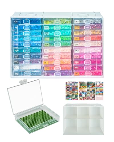YBUTVY Diamond Art Trays with Lids 30PCS Diamond Painting Trays with Lids Diamond Painting Storage Diamond Painting Accessories for Diamond Art Beads (1 Pack)