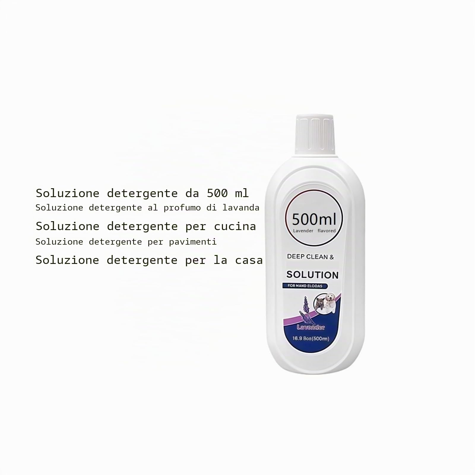 Soluzione detergente for Pavimenti a Base vegetale da 500 ml con Aroma di Lavanda, Compatibile con Tineco Cleaning Solution Floor One S3/S5/Pro2/COMBO/S7Pro Series Vacuum Cleaner 3 Bottiglie