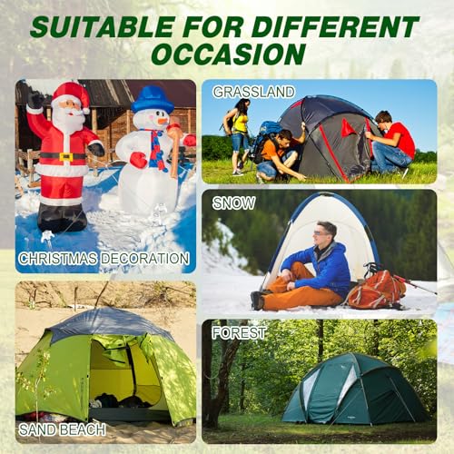 Yaocom Tent Stakes, 40 piezas de estacas inflables de 8 pulgadas, estacas metálicas para inflables miniatura 4