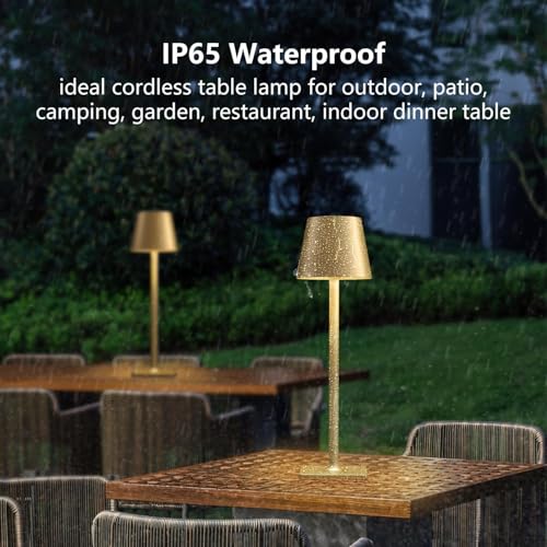 2-Pack-Rechargeable-Table-Lamps-Gold-Cordless-Lamps-Battery-Operated-Touch-Lamp-Outdoor-Table-Lights-Waterproof-Wireless-Portable-Desk-Lamp-for-Restaurant-Bedroom-PatioGold