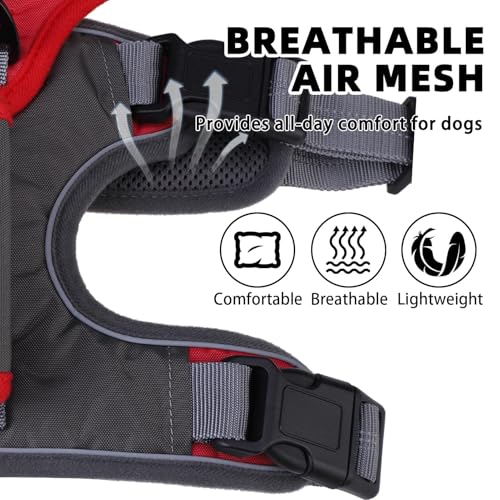 Pupteck Escape Proof Dog Harness And Leash Set Upgraded No Pull Reflective Dog Vest With Lift Handle thumb #4