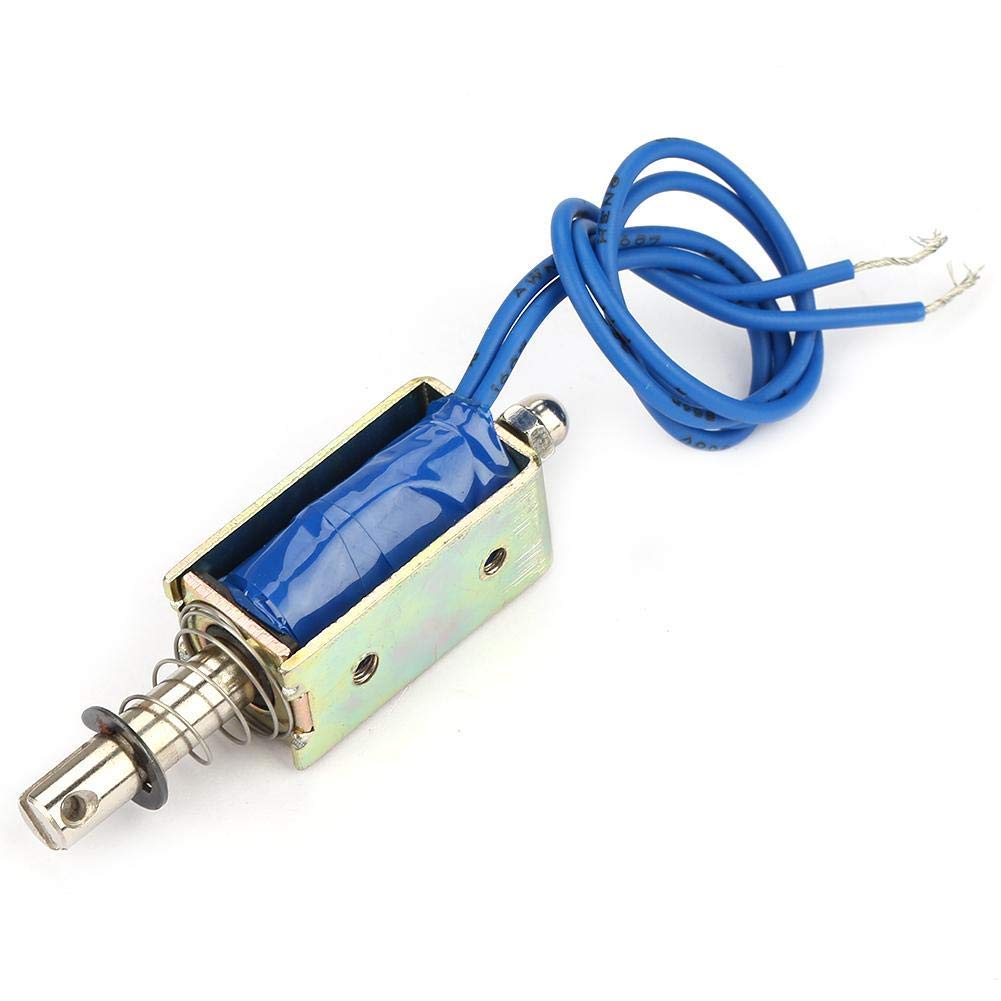 24V Hub Magnet Pull Electromagnet 5N Through Push-Pull DC Electromagnet Automation Control 6/12/24V 300mA 5N Retractable Range 10mm(24V)