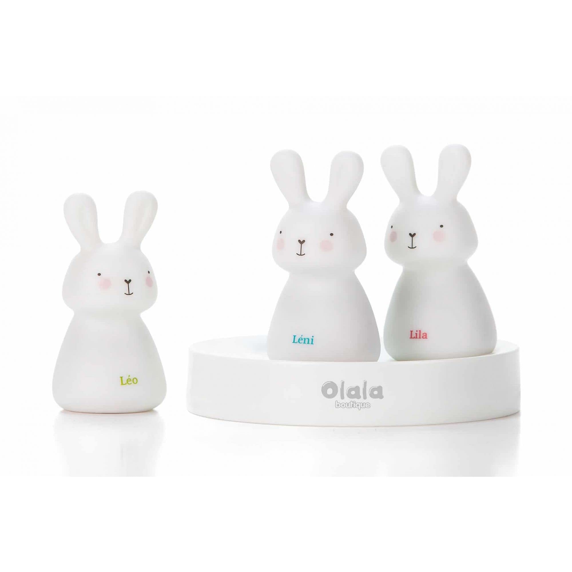 Olala® - Luce notturna ricaricabile senza fili, coniglio per neonati e bambini, luce notturna per regalo di nascita, ragazza e ragazzo, con autonomia 12 ore