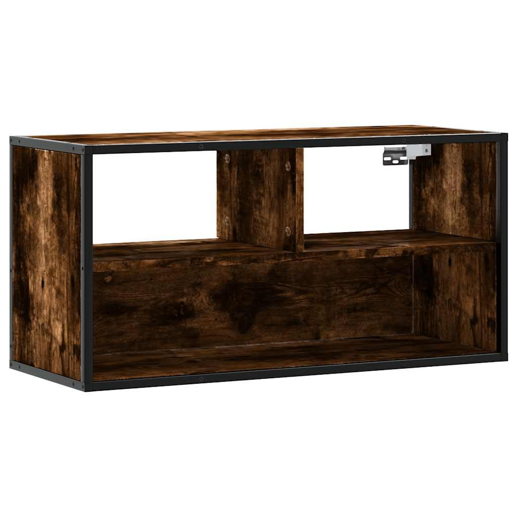 Hothingwell Drewniana szafka pod telewizor Ingenierie Metal 80x31x39,5 cm