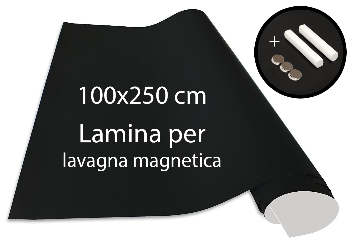 2 Pellicole Magnetiche Per Lavagna 45x100 Cm - Autoadesive, Per Frigorifero O Parete - Foto 2
