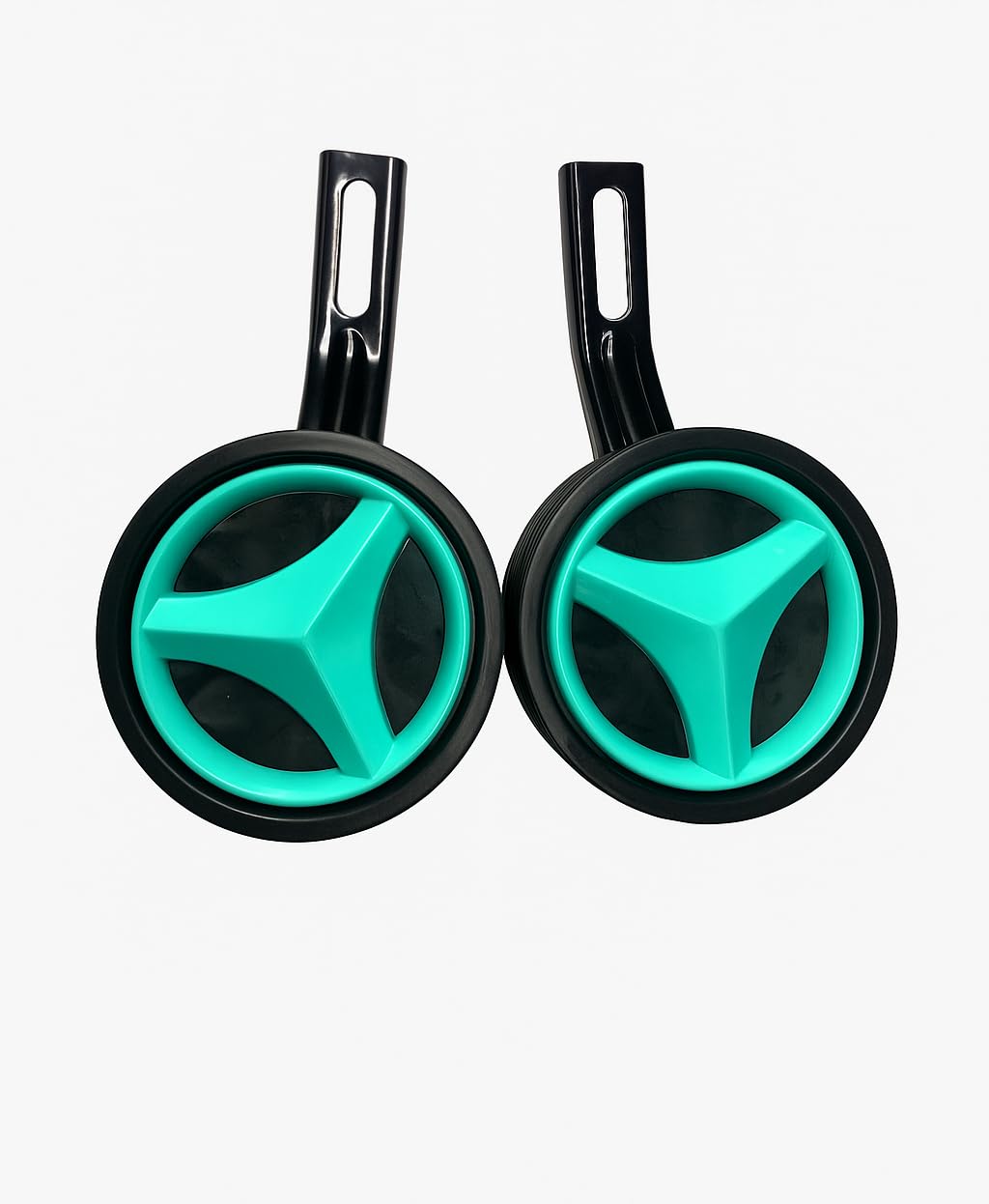 Bicycle Training Wheels Set for 14 Inches Cycle, Side Support with Turquoise Design, Black-image-9