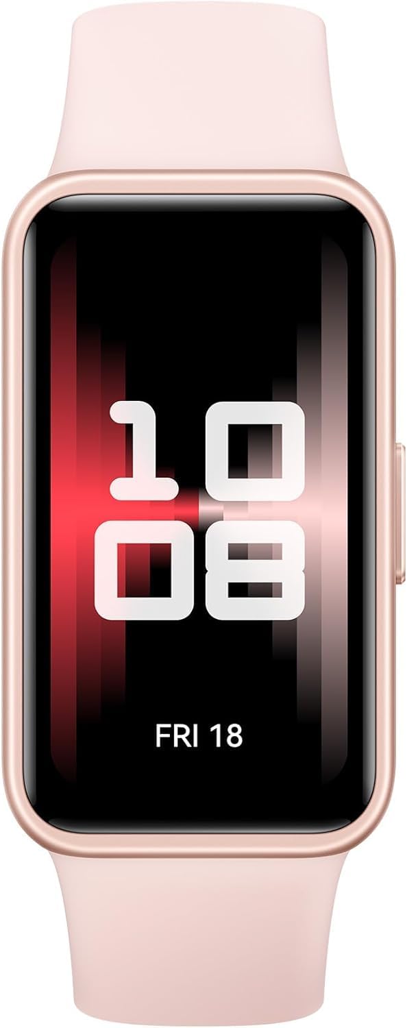 HUAWEI Bracelet intelligent Band 9, port confortable 24h/24, 7j/7, surveillance de la qualité du sommeil, jusqu'à deux semaines d'autonomie, compatible iOS et Android (rose)