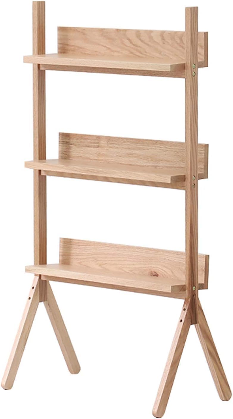 3-Tier Teak Wooden Ladder Shelf – Rustic Display Stand for Living Room, Bedroom, or Office | Freestanding Bookcase & Storage Organizer Rack | 115 cm Height, 60 cm Width |-image-43