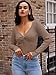 LILLUSORY Women's 2025 Twist Knot Fall Clothes Fashion Outfits Top Ribbed Long Sleeve 2025 Nutmeg Medium