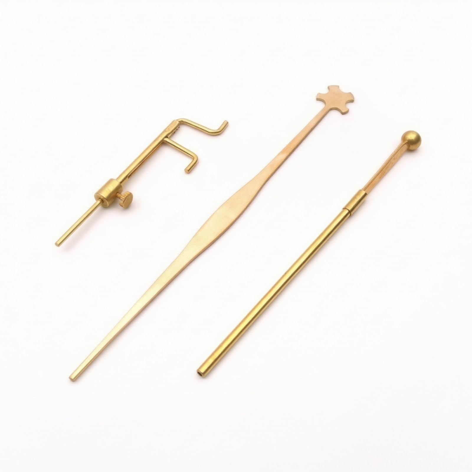 TISHITA Strumento Ad Arco Kit Attrezzi Liuteria Set Misuratore Gancio Morsetto in Ottone per Controllo Lunghezza E Bloccaggio Adatto a Laboratori Tecnici, Set Per Violino