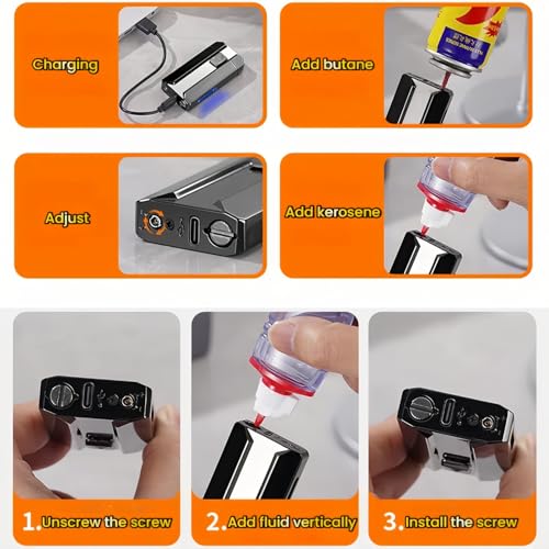 Encendedor inteligente doble llama recargable color azul miniatura 7