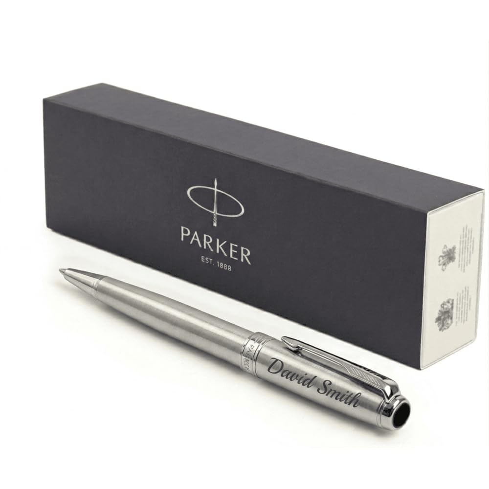 Engraved Parker IM Ballpoint Pen - Luxury Custom Engraved Parker Pen | Premium Executive Gift for Fathers Day, Graduation, Retirement | Corporate Office Pens with Logo or Name