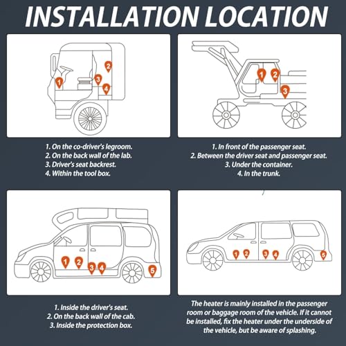 Triclicks Diesel Air Heater 12V 5KW-8KW All In One Fast Heating Parking Night Diesel Heater with LCD Display Remote Control For Campervan Car Truck Boat RV (Color A - with App, Bluetooth) - Image 7