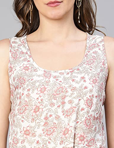 Image of oxolloxo Women Floral Print Elasticated & Tie-Knotted Dress