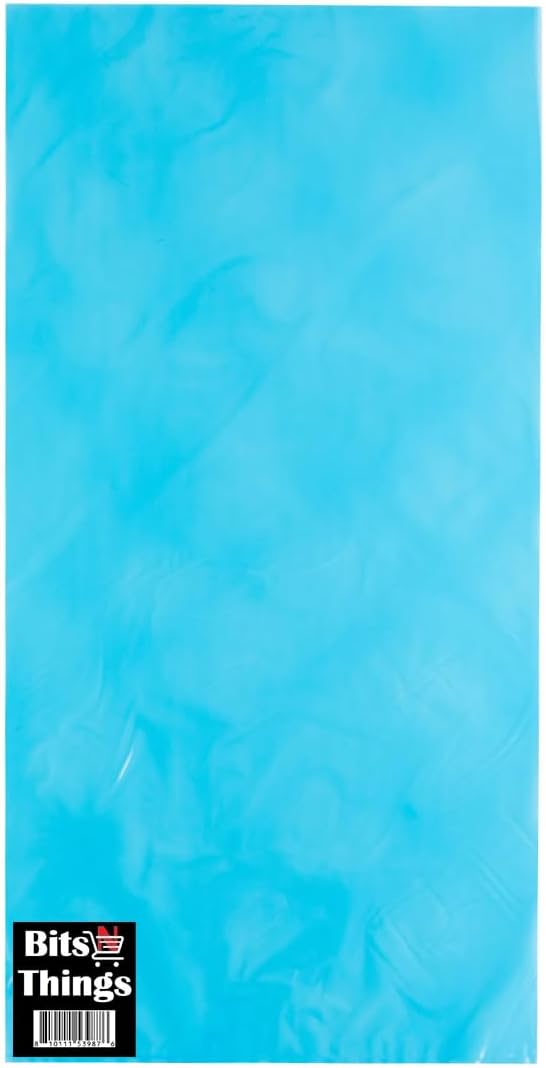 Bits N Things Heavy Duty Blue Plastic Ice Bag | 14" x 28" | Freezer Safe & Recyclable | (20 lb, 250 Count)