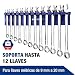 Imagen de WORKPRO Soporte Magnético 12 Ranuras para Llaves Fijas Organizador Pared