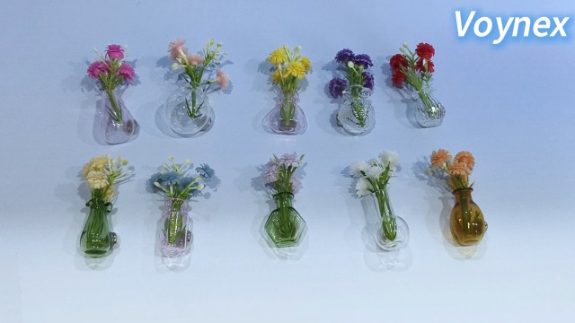 10 imanes decorativos mini jarrón de vidrio miniatura 7