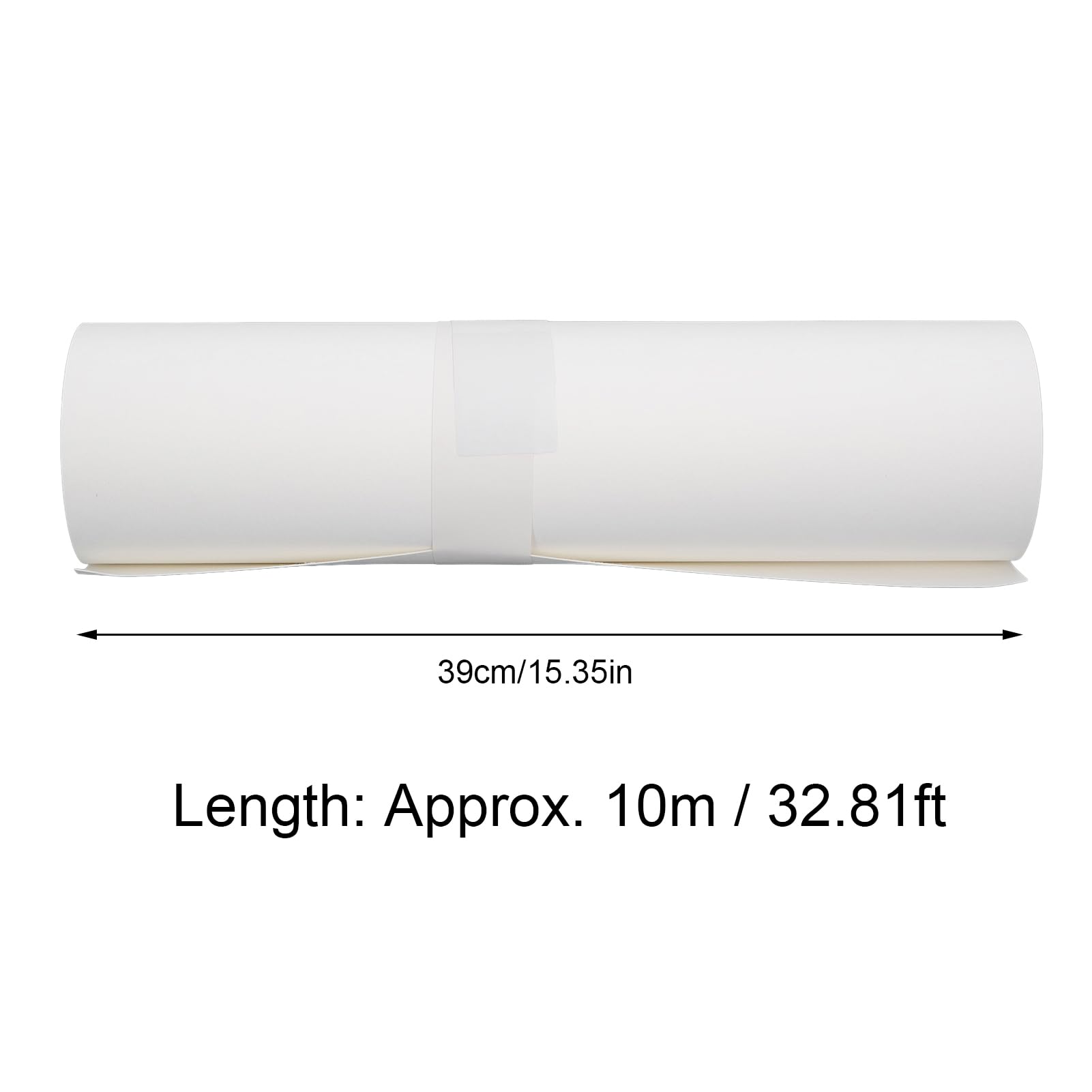 Focket Rolka Papieru Akwarelowego, Biały pół Bawełniany Papier do Mycia Papieru do Mycia do Powierzchni do Malowania do Rysowania Albumu (39 cm*10m)