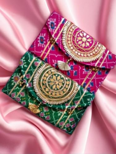 Image of JAIPUR ACE Decorative Shagun Money Gift Box Pack of 2 | Multicolor Printed Purse for Cash Envelopes, Jewellery & Wedding Gifting | Festive Return Gift Box for Marriage Occasions