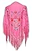 La Senorita Spanish Flamenco Dance Shawl Pink with colored flowers