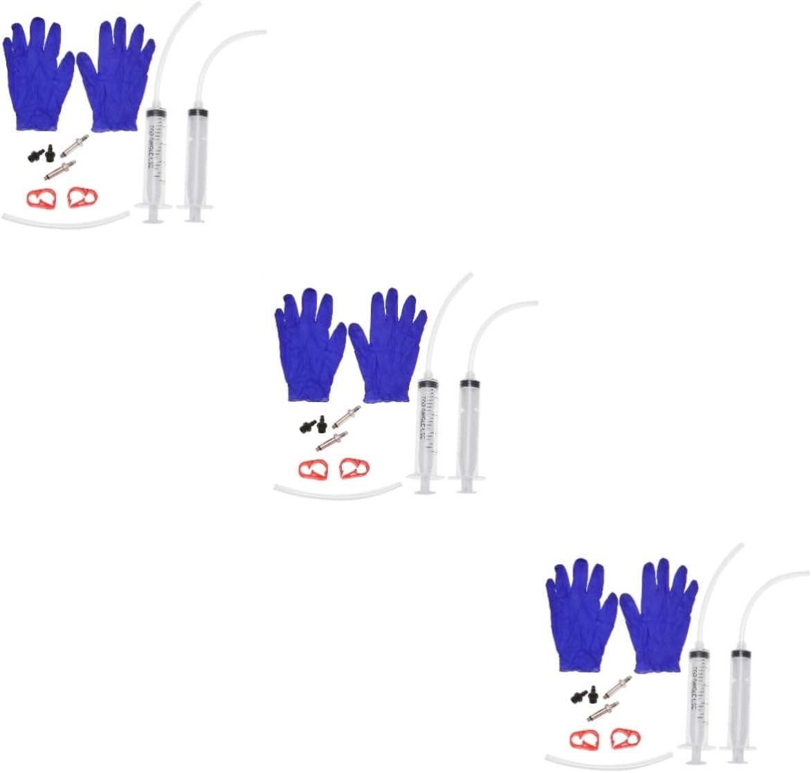 BESPORTBLE 3pcs Bike Oil Disc Brake Bleed Kit Hydraulic Bleed Tool Oil Filling System Fit Easy to Use for Bicycle Brakes